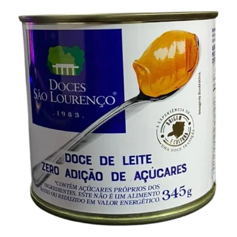 5x São Lourenço Doce De Leite Em Pasta 345g Diet Zero Açuc