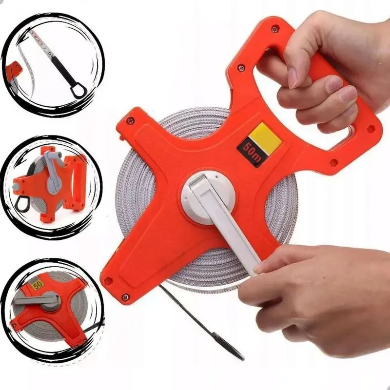 3x Trena De 50 Metros Fita De Fibra De Vidro Aberta 50m X 14