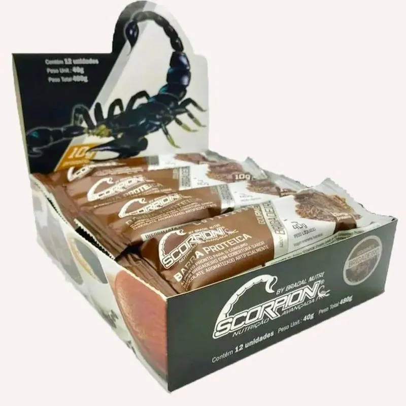 Protein Bar Gourmet, 10g Proteína, Caixa 12 Un - Scorpion