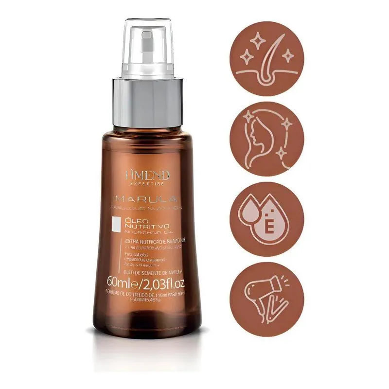 Óleo Amend Nutritivo Marula Fabulous Nutrition 60ml