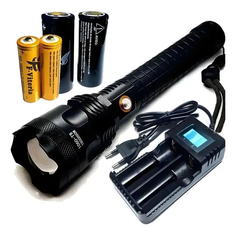 3x Lanterna Led Tática Cree T9 Potente 3x Mais Potente Que X