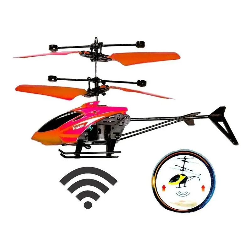 Avião Helicóptero Drone Recarregável Usb Sensor Vermelho