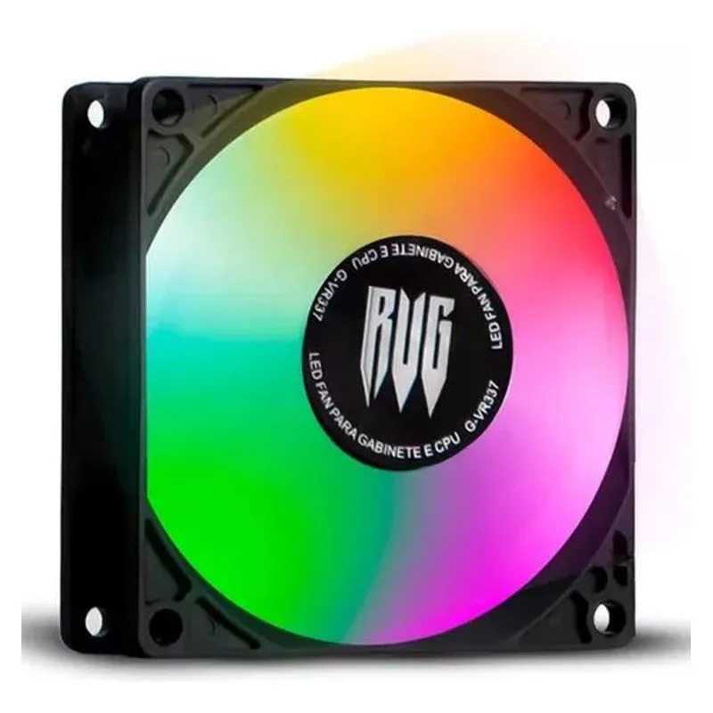 3x Cooler Fan Rgb 80mm Para Pc Gamer Ventoinha Cpu Silencios