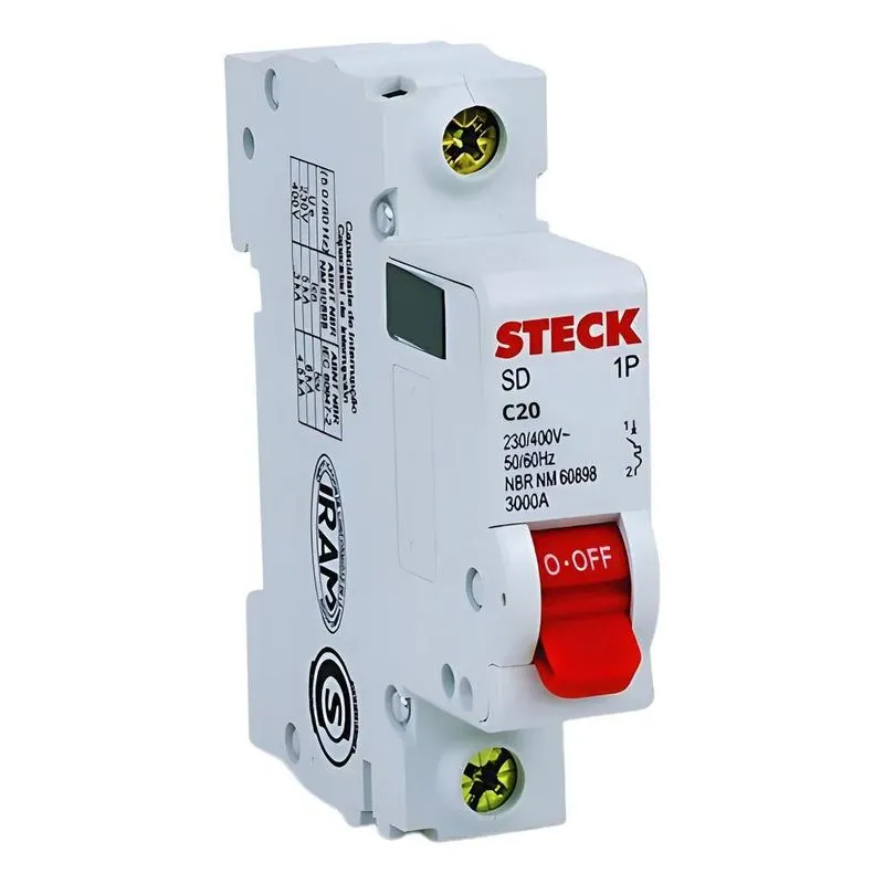 Disjuntor Steck Unipolar Mono 10a 16a 20a 25a 32a 40a 5 20a