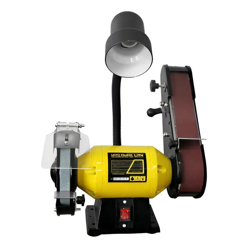 Moto Esmeril 6 Pol 375W Com Lixadeira De Cinta Cor Amarelo 1