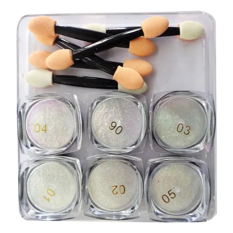 6un Pó Asa Borboleta Decoração Coloridos Com Pincéis Cor Bra