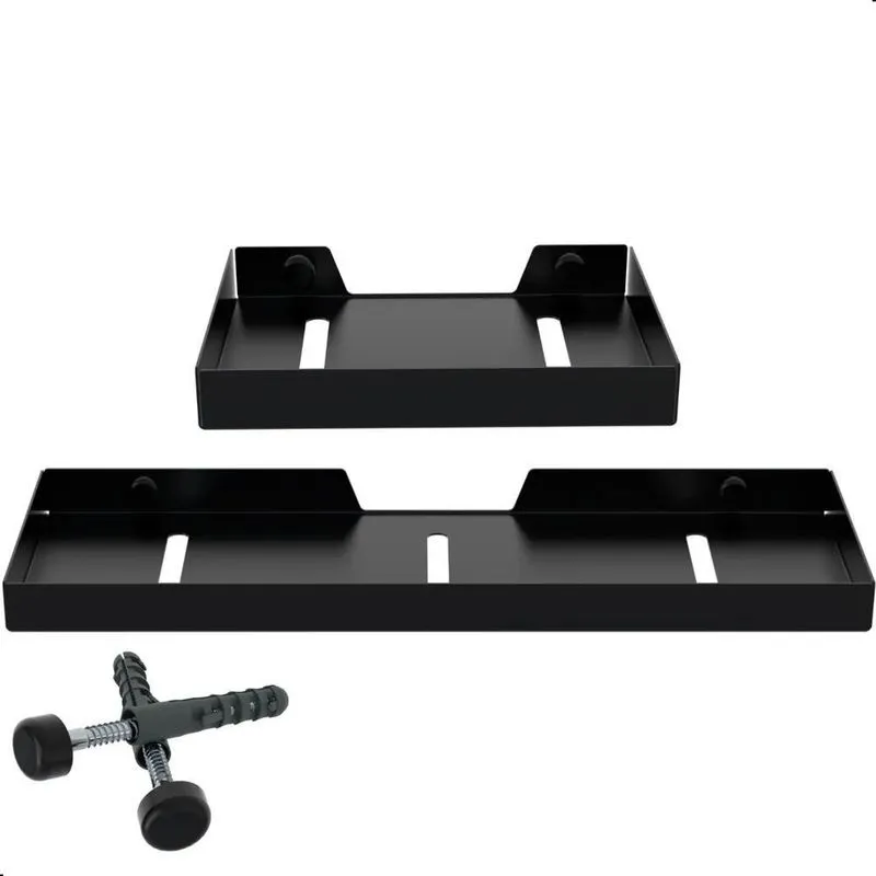 3x Kit Porta Sabonete E Shampoo Parede Para Banheiro Preto P