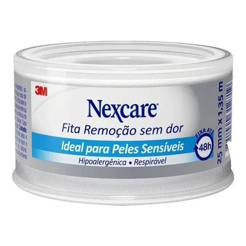 Fita Nexcare Remoção Sem Dor 25mm X 1,35m