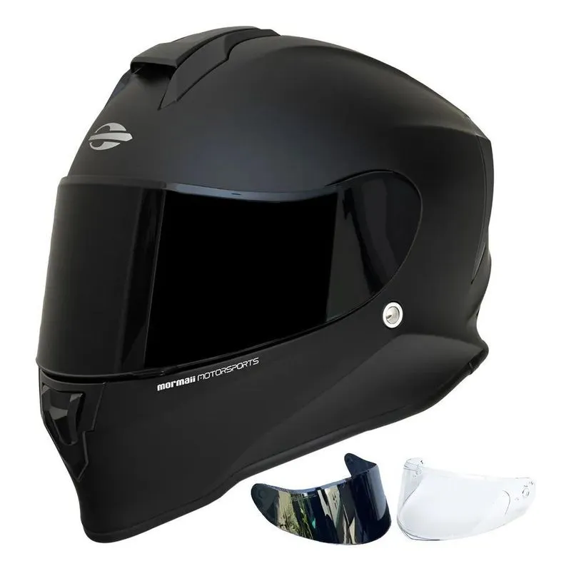 Capacete Moto Fe Preto Fosco Com Viseira Fume E Narigueira 5