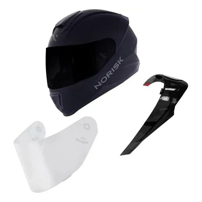 Capacete Masculino Norisk Preto Moto Razor S Preto Fosco 61