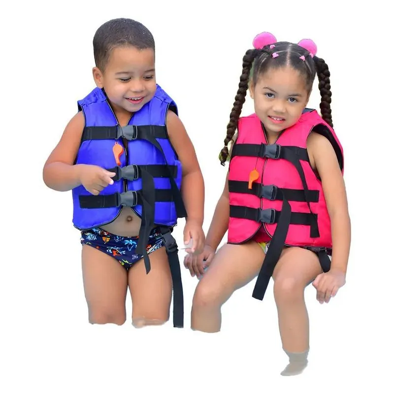 Colete Salva Vidas Infantil Eaf Flutuador 15a60kg Rosa 30a40