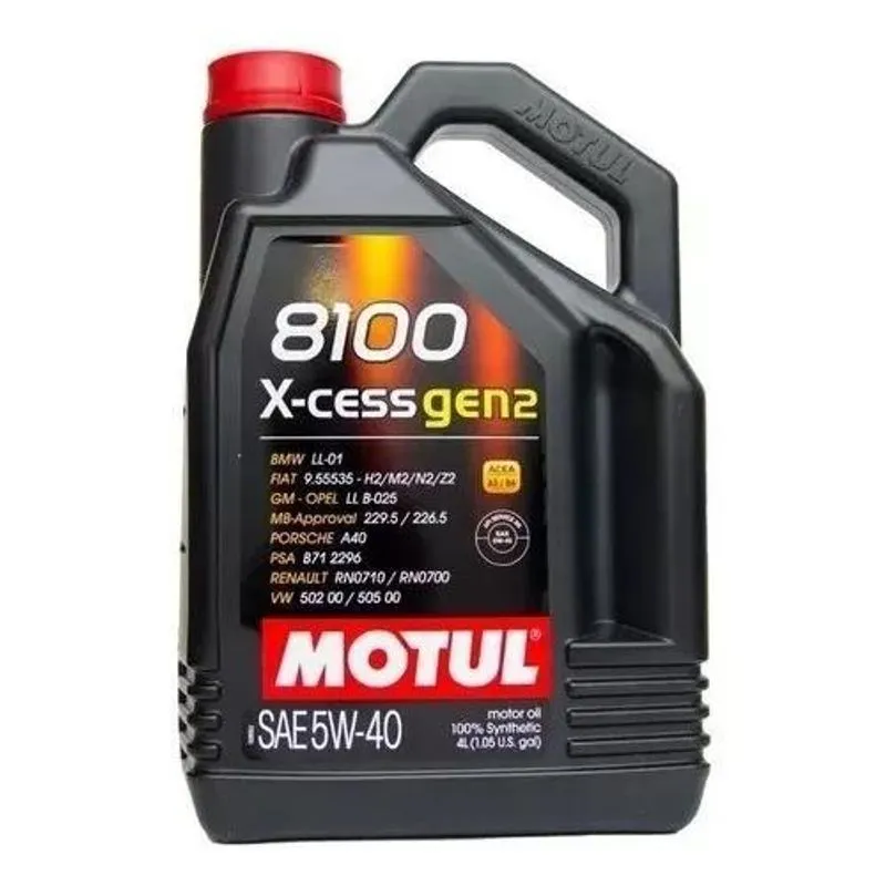 Óleo Motul 8100 X-cess 5w40 Sintético Alta Potência 4 Litros
