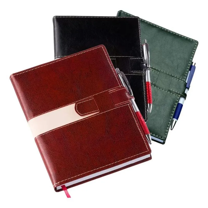 Agenda Diária Executiva Couro Diario Planner Anual C/fecho