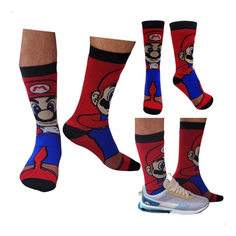 5x Meias Divertida Colorida Skate Ciclismo Corrida Bike Casu