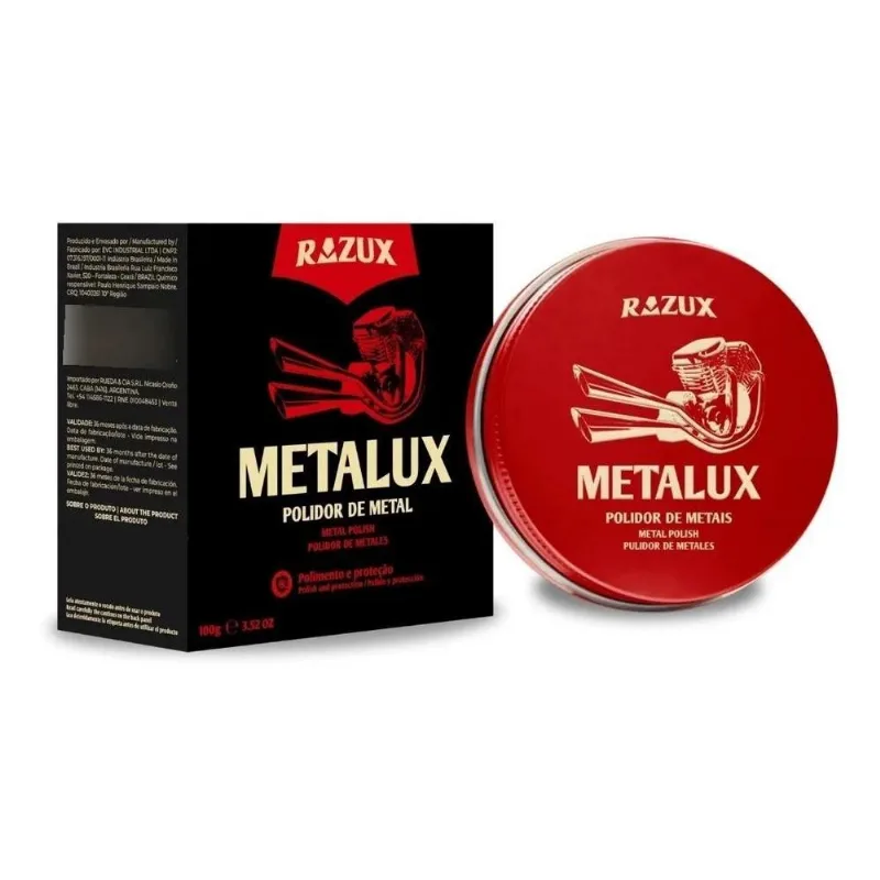 Produto Para Polir Metais E Cromados Polidor Metalux Razux