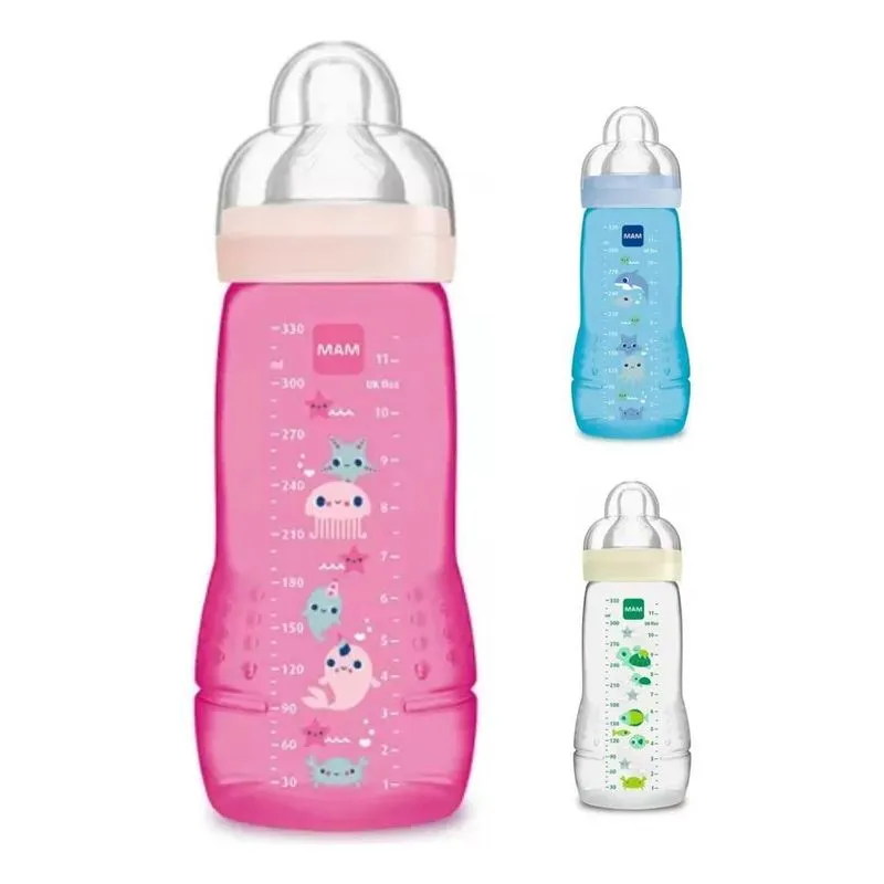 2x Mamadeira Mam Easy Active 330ml Com Bico Nº3 4m+