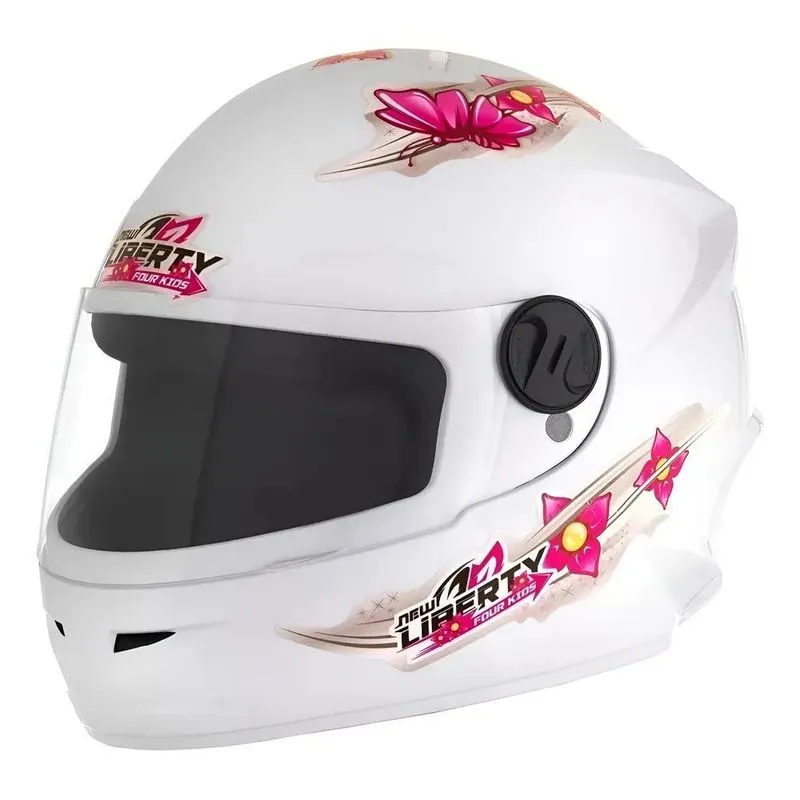 Capacete Moto Infantil Protork Liberty4 Kids Girls 54 M Bran
