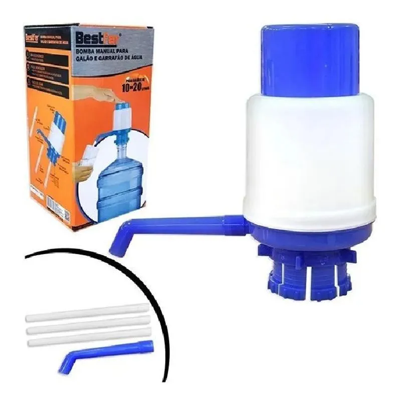 5x Bomba Bestfer Para Galão De Água De 10 Á 20 Litros Cor Az