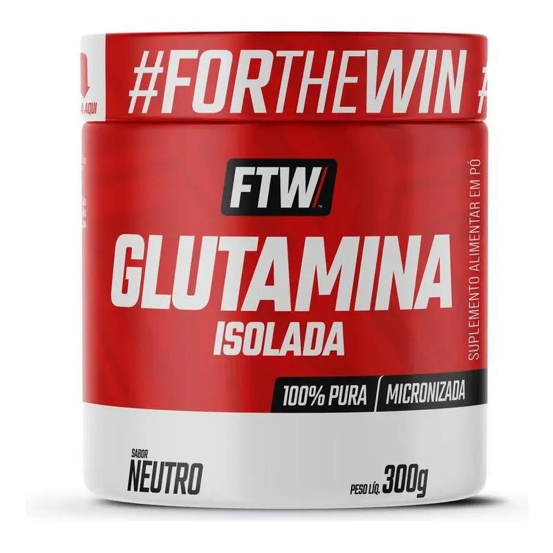 3x Glutamina 100% Pura E Isolada Pote 300g - Ftw