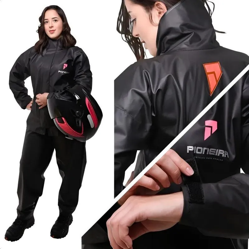 Capa Chuva Feminina Moto Impermeável Pioneira Combat GG