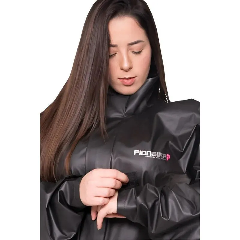 Capa Chuva Feminina Moto Impermeavel Pioneira Storm C Preto