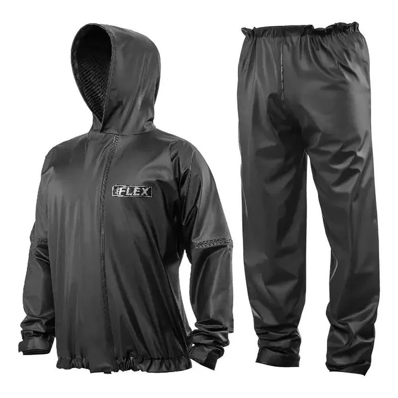Capa De Chuva Delta Flex Com Capuz Motoqueiro Ci Preto M