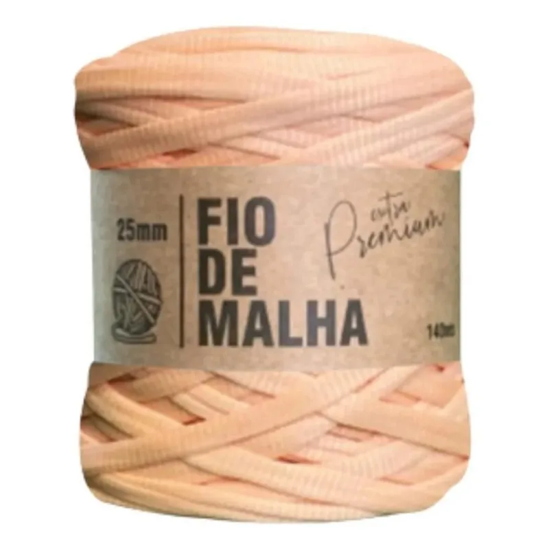 Fio De Malha Premium Fischer Para Crochê Artes Salmão