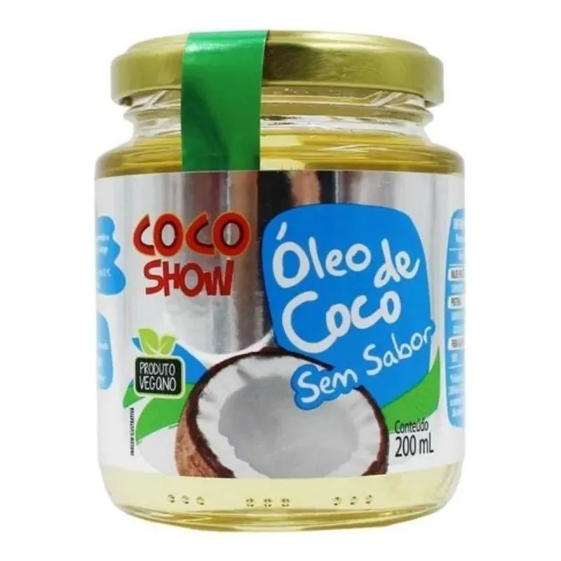 5x Óleo De Coco Sem Sabor 200ml Coco Show Copra