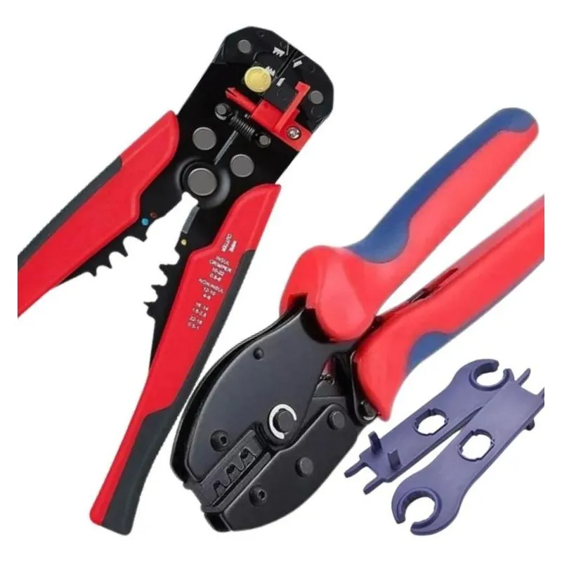2x Alicate Crimpar Conector Mc4 Painel Solar + Decapador Pro