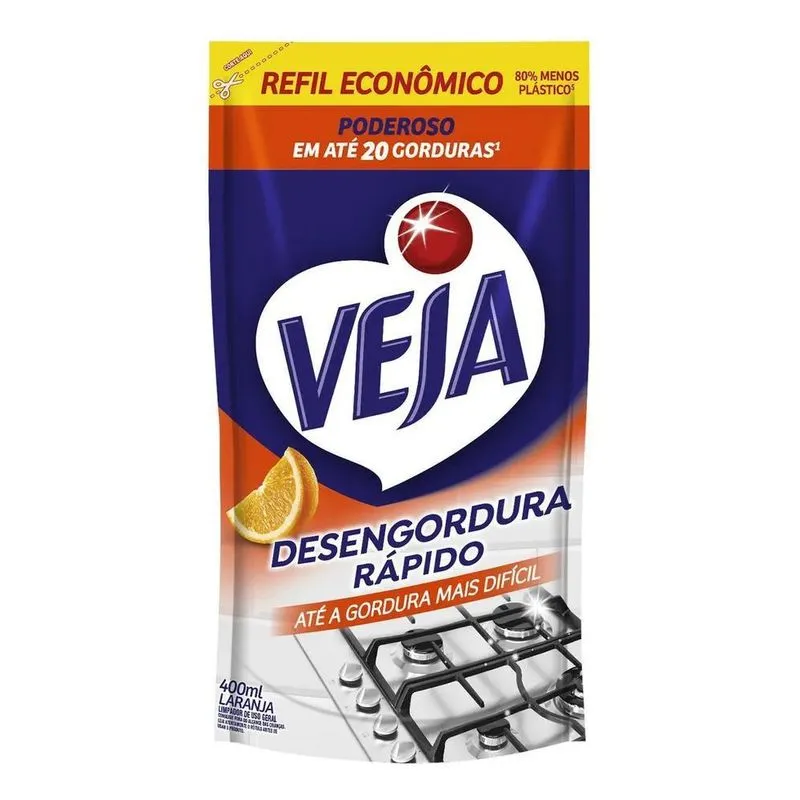 5x Veja Laranja Refil Recarga - 400 G - Unidade - 1 - 400