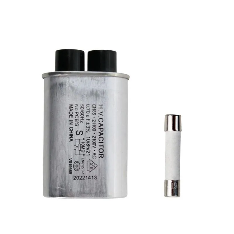 Kit Capacitor De Alta Tensão Microondas 0.70uf 2100v+fusivel