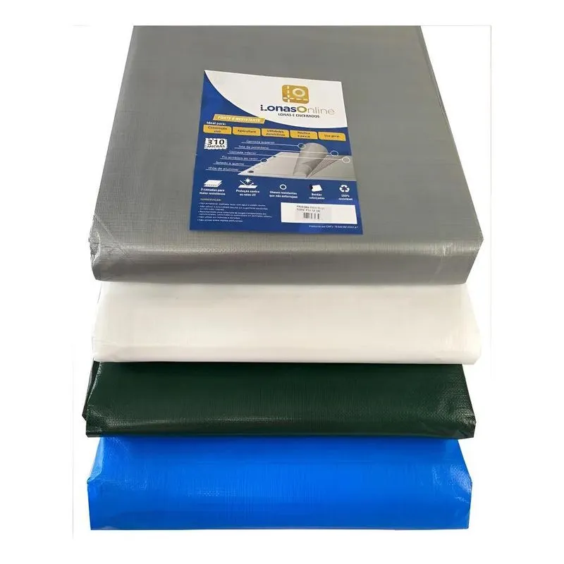 Lona 3x3 300 Micras Grossa Polietileno Multiuso Imperme Verd