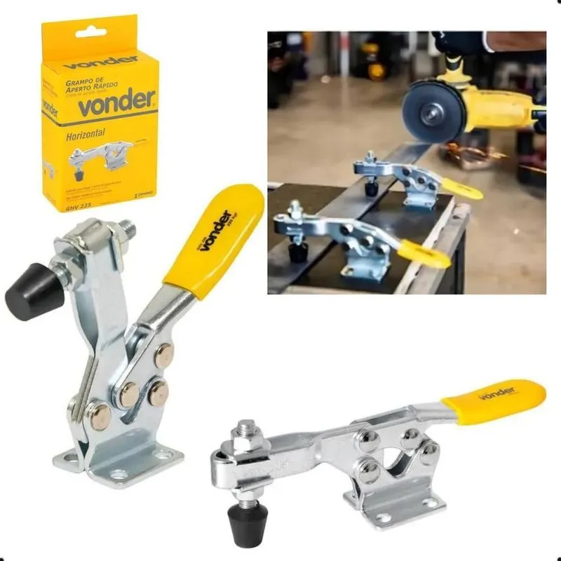 10x Grampo De Aperto Rápido 225 Kgf Horizontal Ghv 225 - Vo