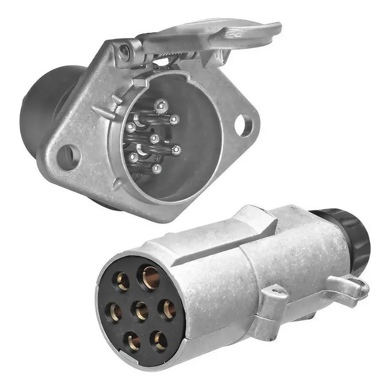 Conector Elétrico Tomada Carretinha Reboque 7 Pino Reforçada