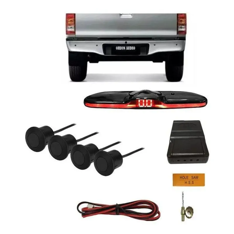 Sensor De Estacionamento 4 Pontos Kx3 Preto Emborrachado Cor