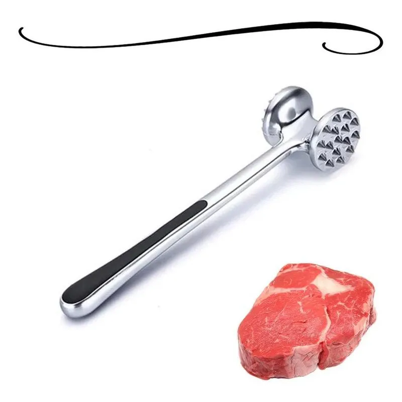 2x Martelo Bife Zinco Unyhome Batedor Carne Cabo Borracha Do