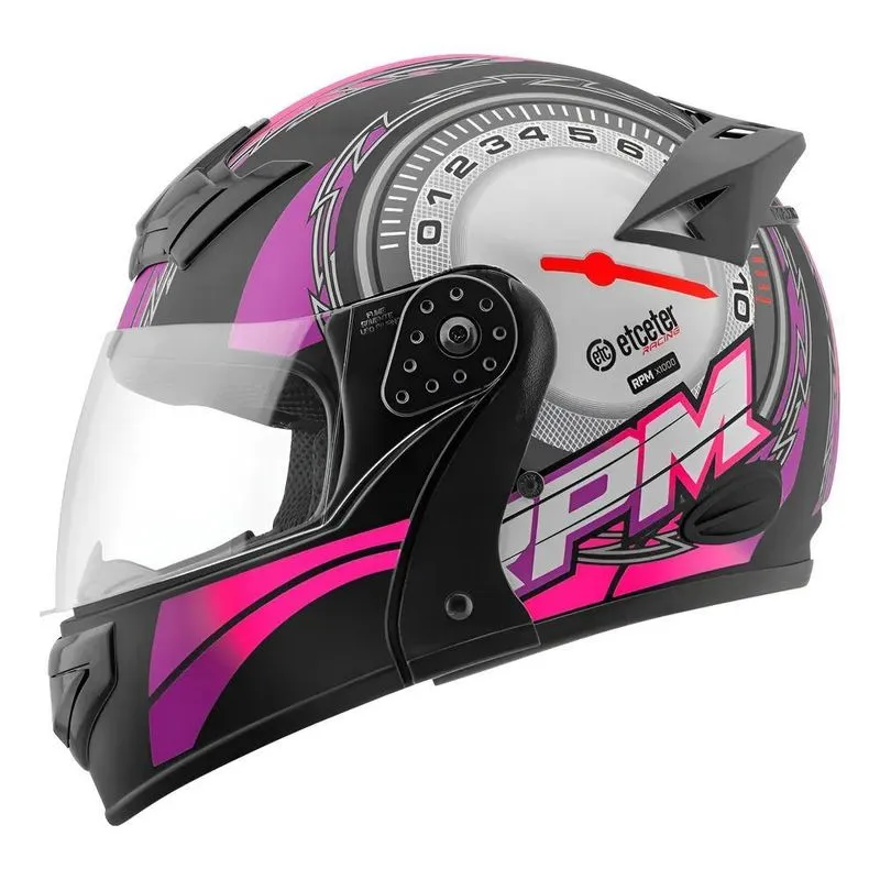 Capacete Etceter Rpm Gladiator Robocop Escamot Rosa Rosa 60