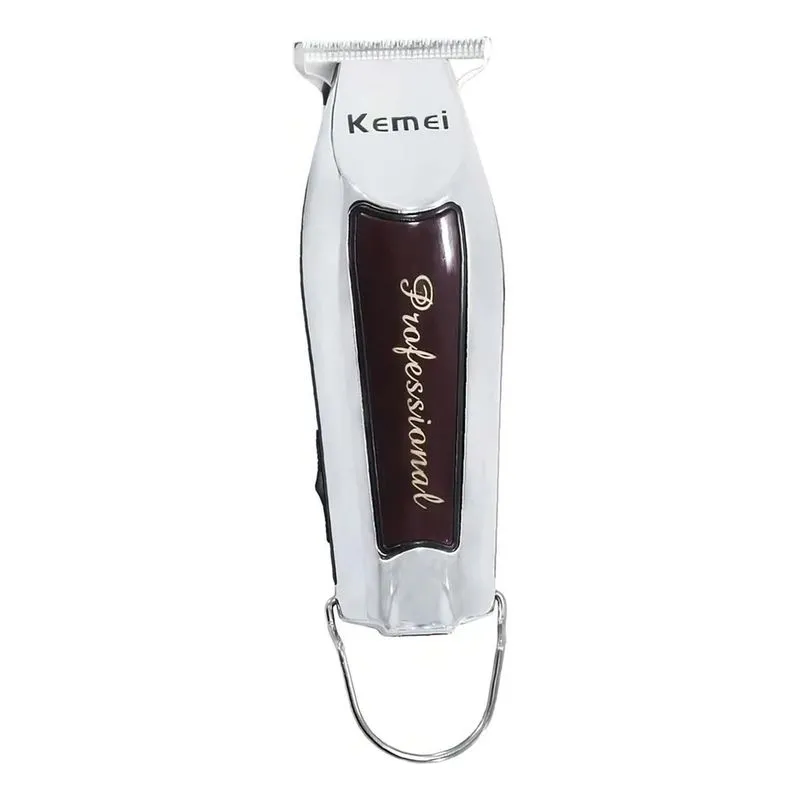 10x Aparador De Pelo Kemei Km-9163 Prateado