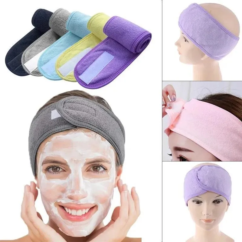 Faixa Atoalhada Tiara Cabelo Maquiagem Facial Make Skin Care