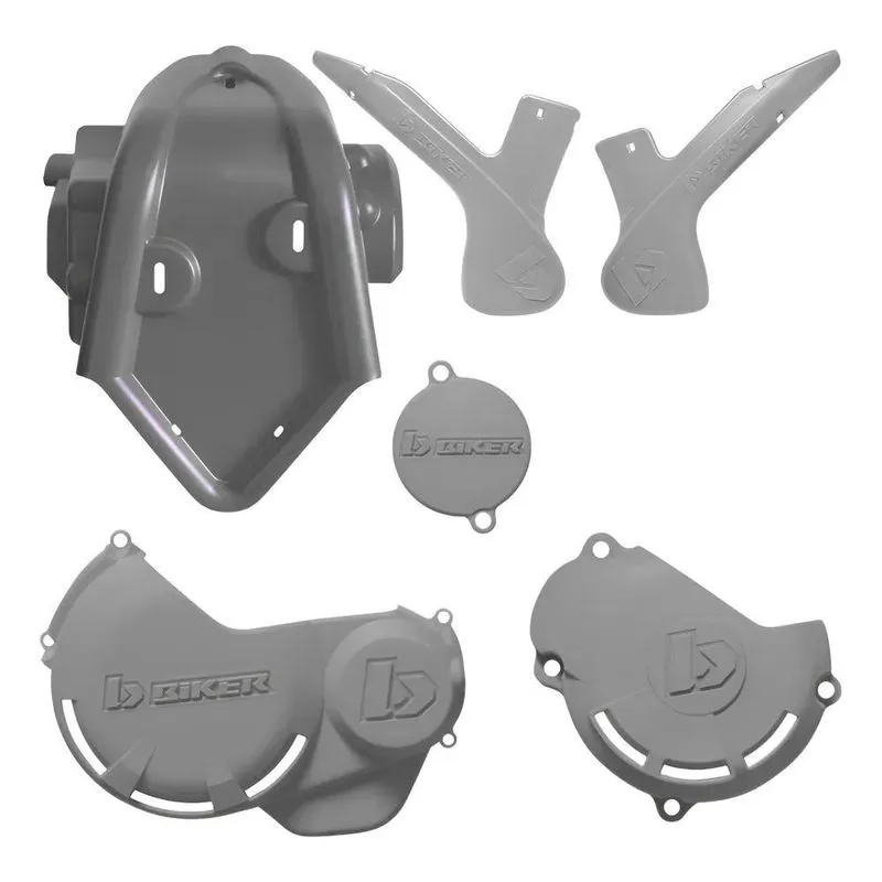 Kit Protetor Crf 230 Motor + Tampas Do Motor + Quadro B Cinz