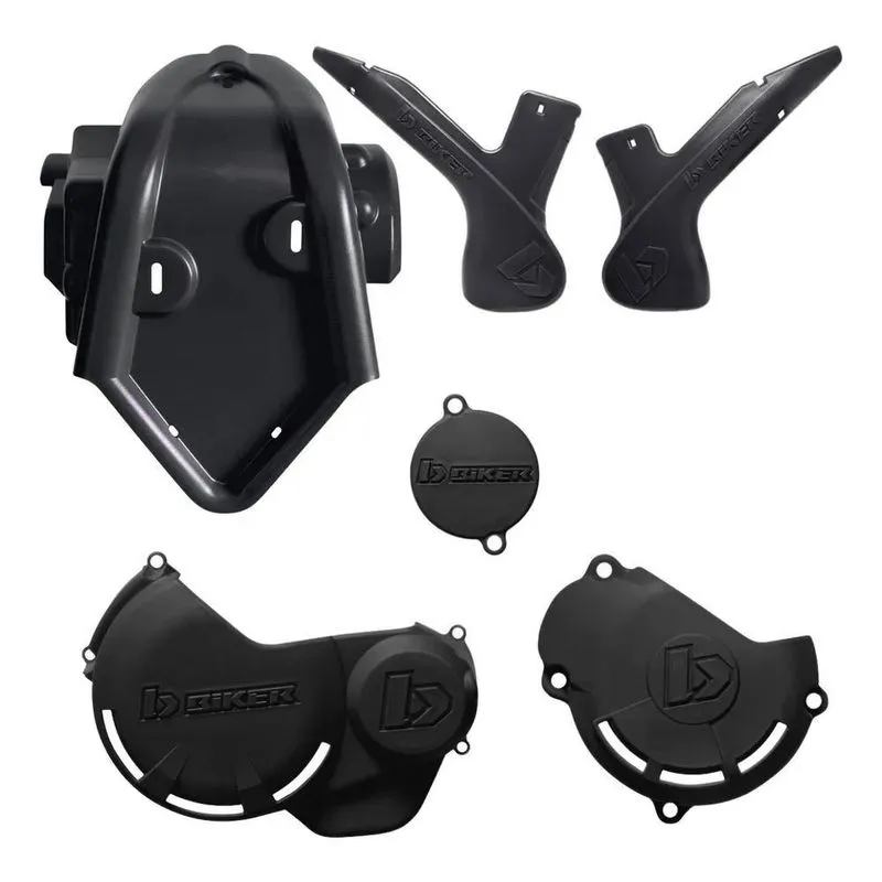 Kit Protetor Crf 230 Motor + Tampas Do Motor + Quadro B Pret