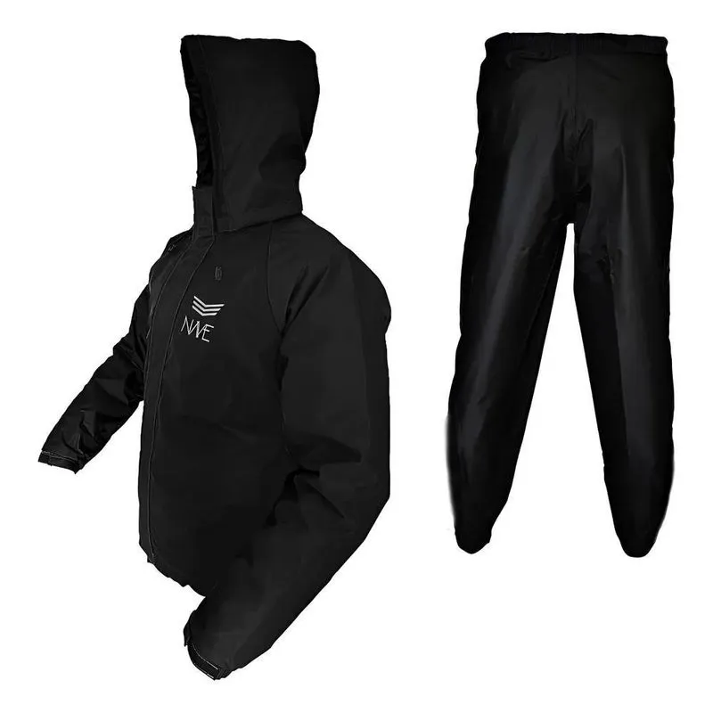 Conjunto Capa De Chuva Nave Motoqueiro Nylon Azul/Preto GG