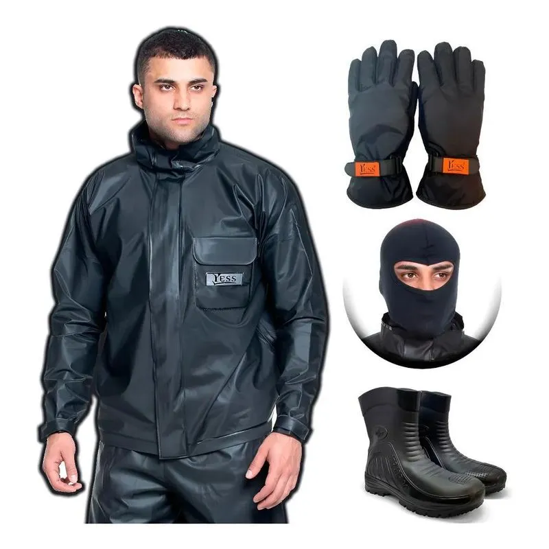 Capa Roupa Chuva Moto Motoqueiro Bota Pv Bota43 Capagg-luva