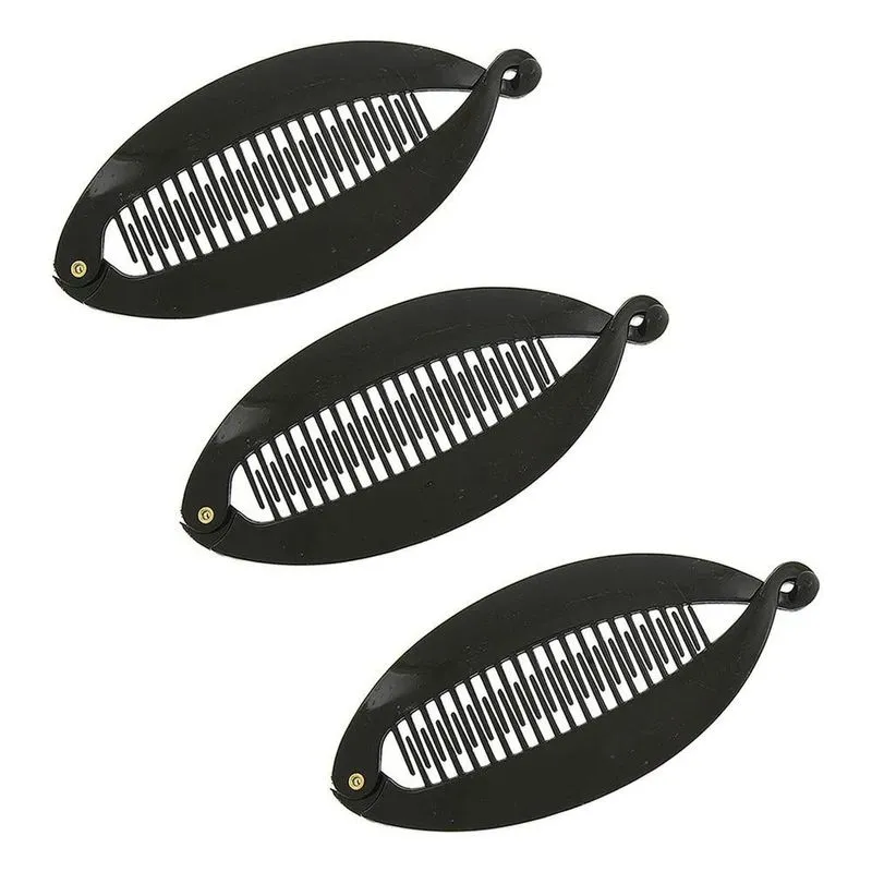 2x 3 Prendedores Para Cabelo Penteados Adulto Presilha Banan