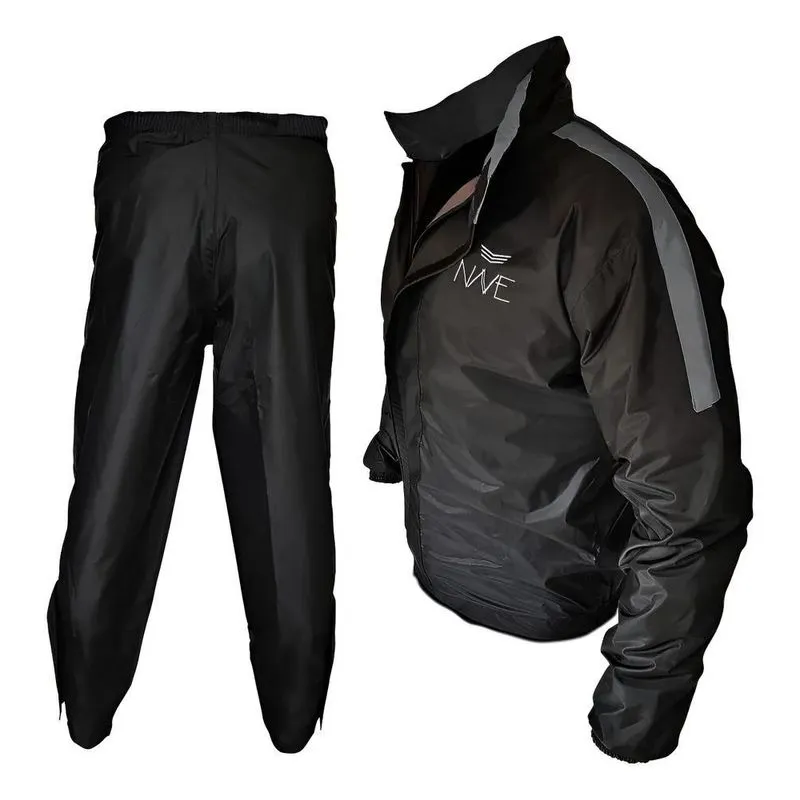 Roupa De Chuva Moto Conjunto Motoqueiro Nylon Preto/cinza GG