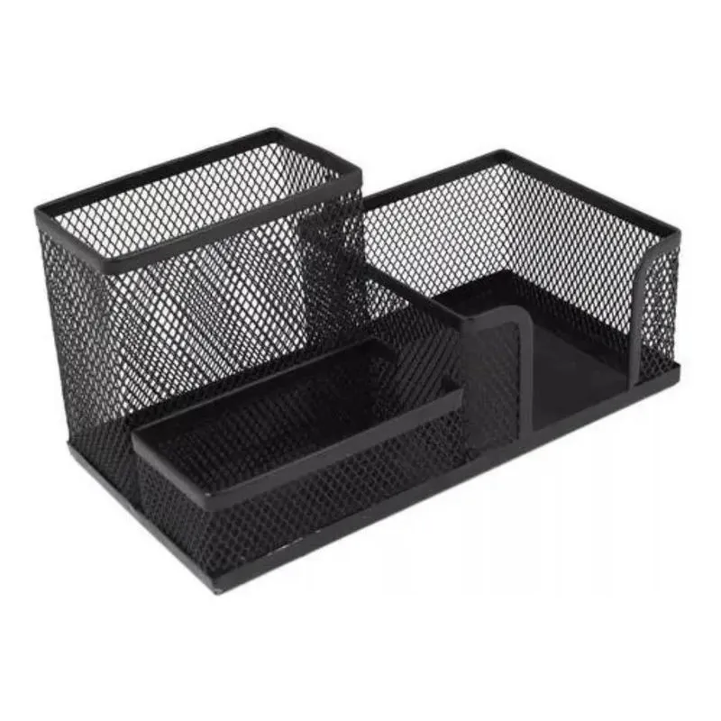 5x Organizador De Mesa Aramado Porta Canetas Lápis Papel Cli