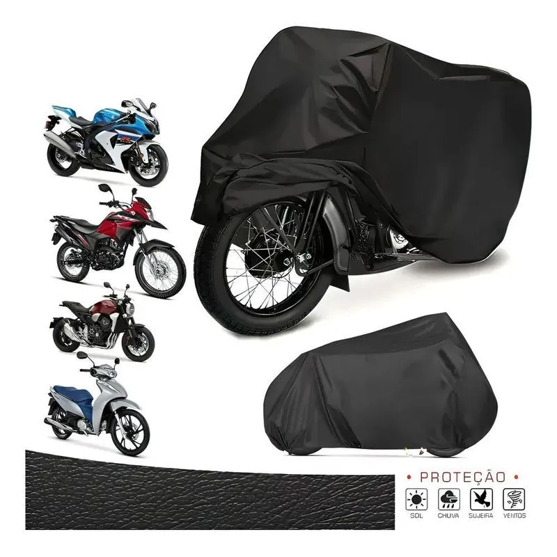 Capa Cobri Moto Forrada Impermeavel Grossa Couro Proteção Uv