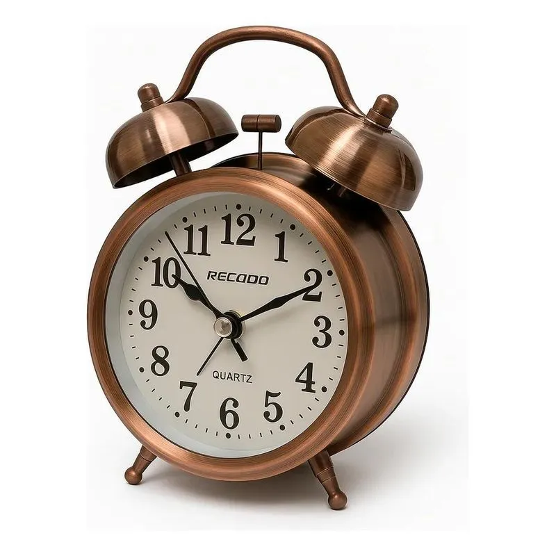 10x Relógio Despertador Antigo Retro Alarme De Sino Cabecei