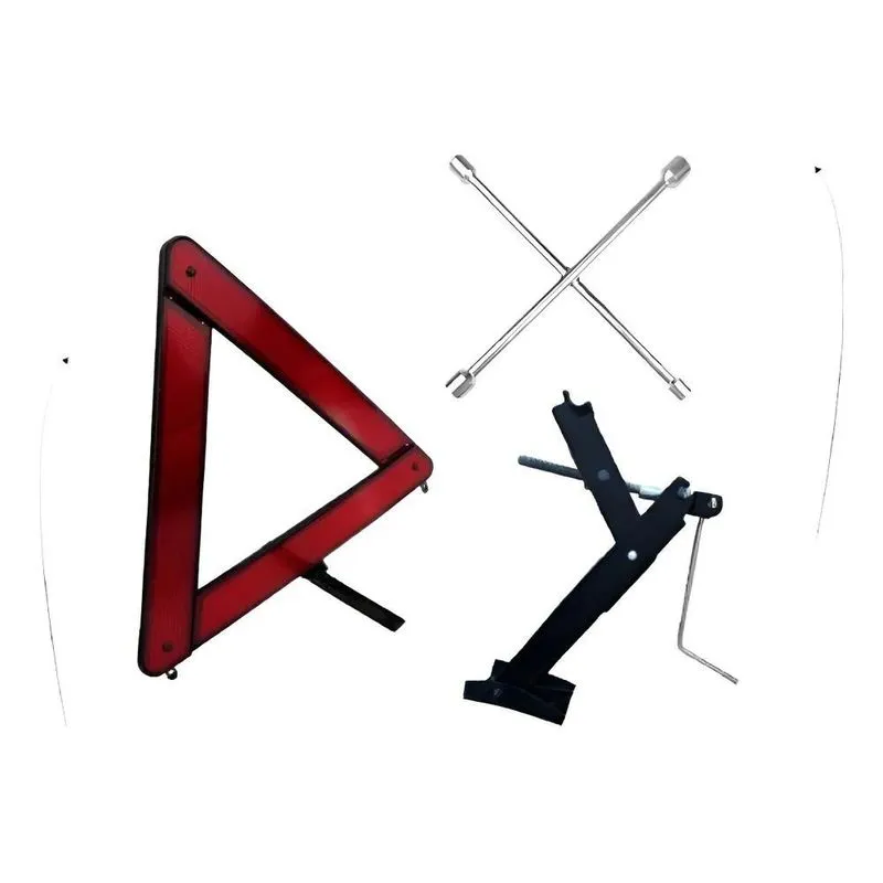 Kit Macaco Chave Roda Cruz Triangulo Para Carro Volkswagen