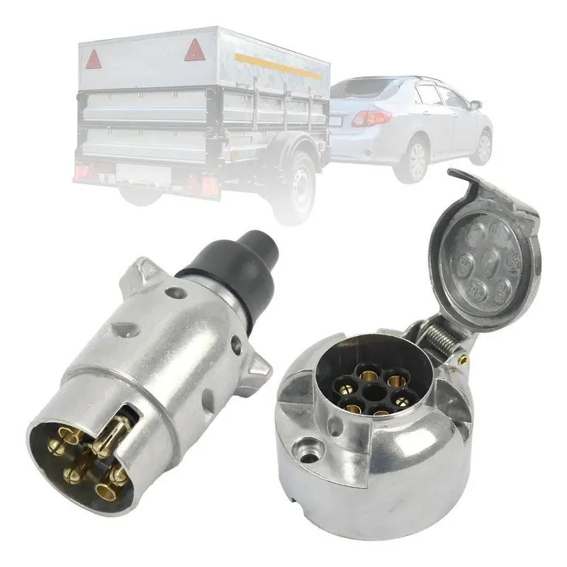 Tomada Engate Reboque Carretinha Alumínio Conector Plug
